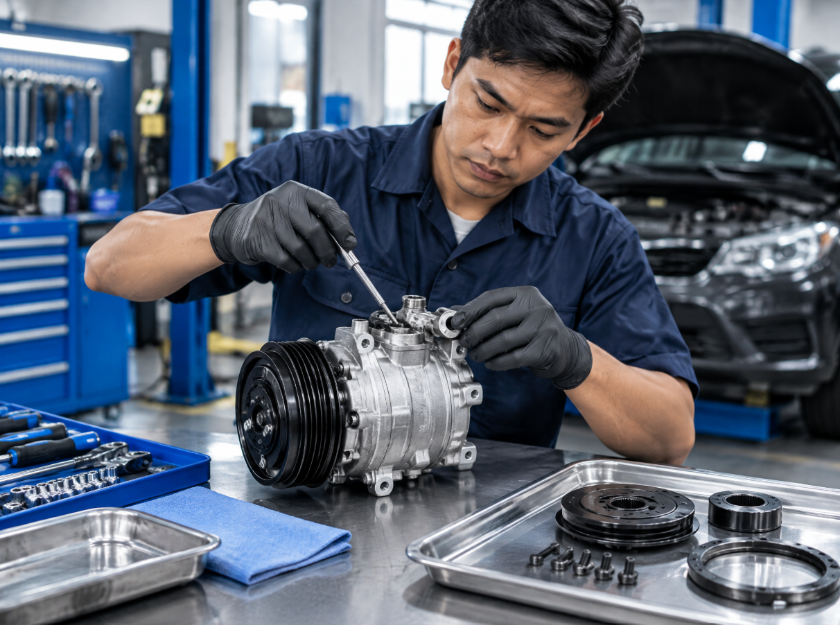 Install Clutch Kompresor